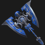 Blue Swirly Axe