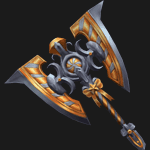 Gold Swirly Axe