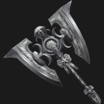 Silver Swirly Axe