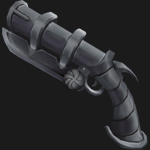Silver Swirly Gun