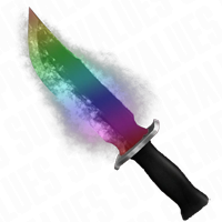 Rainbow Flaming Knife